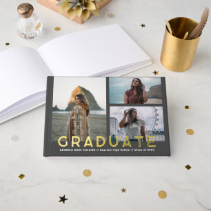 Multi Photo Graduate Foil Guestbook