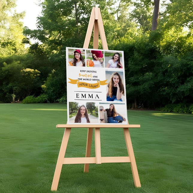 Multi Photo Keep Shining Quote Graduation Photo Poster (Multi Photo Keep Shining Quote Graduation Photo Poster)