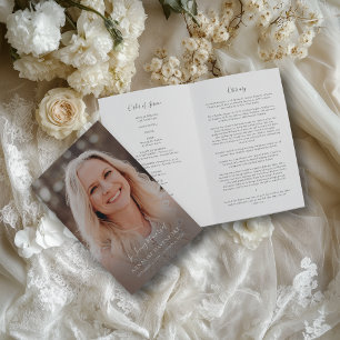 Multi Photo Memorial Sympathy Funeral Program