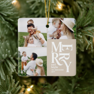 multi photo modern colourful beige typography  ceramic ornament