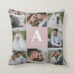 Multi photo monogram wedding family gift cushion<br><div class="desc">Multi photo monogram wedding family gift. Ideal wedding,  new home,  anniversary,  birthday or Christmas gift. A fun way to show off all of your beautiful photographs.</div>