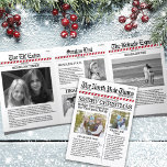 Multi Photo North Pole News Christmas Cute Funny Tri-Fold Holiday Card<br><div class="desc">Extra Extra read all about it. The North Pole Times brings you the latest and greatest news articles from the North Pole, Greetings to everyone with this loveable and fun way to send Merry Christmas and Happy Holidays greetings to you and yours. This design allows you to add so much...</div>