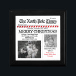 Multi Photo North Pole News Christmas Cute Merry Gift Box<br><div class="desc">Extra Extra read all about it. The North Pole Times brings you the latest and greatest news articles from the North Pole, Greetings to everyone with this loveable and fun way to send Merry Christmas and Happy Holidays greetings to you and yours. This design allows you to add so much...</div>