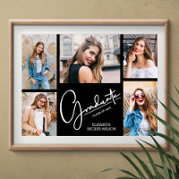 Multi Photo on Black Graduation Keepsake