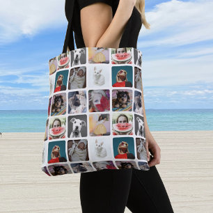 Multi Photo Square Instagram Pattern  Tote Bag