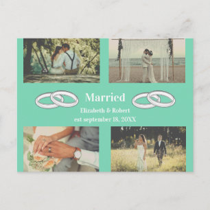 Multi Photo wedding family gift  Invitation Postcard