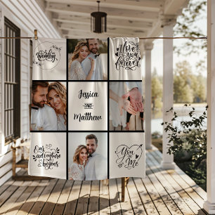 Multi Photo Wedding Sherpa Blanket