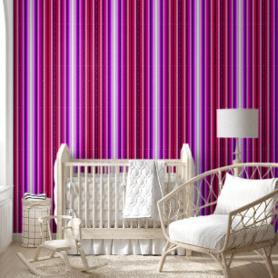 Multi Pink Stripe Wallpaper