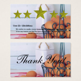 Multi Platform five star rating feedback card