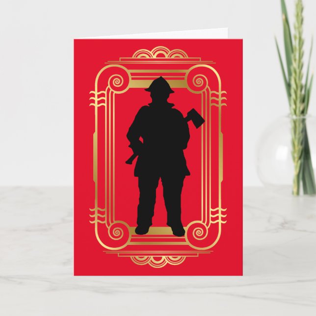 Multi-Purpose Fireman Greeting Card (Front)
