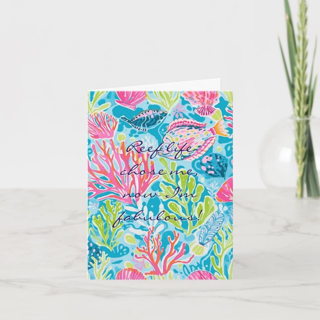 Multi purpose folded card in stylish graphic (Front)