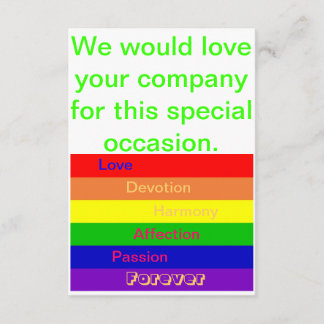 Multi-Purpose Invitation -Same-Sex Wedding /Pride