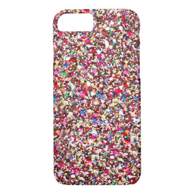 Multi Sequins Reds Sparkle Glitter Bling iPhone 7  Case-Mate iPhone Case (Back)