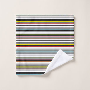 Multi stripes patterned wash cloth