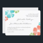 Multi Tropical Watercolor Flowers Wedding Invite<br><div class="desc">Check out coordinating items in our shop!  "Painted Flowers" brushes courtesy of "Obsidian Dawn" - http://www.obsidiandawn.com</div>