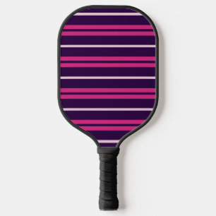 Multi-Width Stripes Purple Magenta Pink Pickleball Paddle