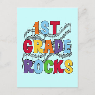 Multicolor 1st Grade Rocks Tshirts and Gifts Postcard