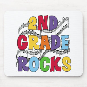 Multicolor 2nd Grade Rocks Mouse Pad