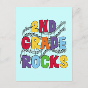 Multicolor 2nd Grade Rocks Tshirts and Gifts Postcard