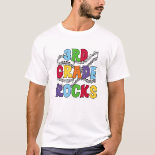 Multicolor 3rd Grade Rocks T-Shirt