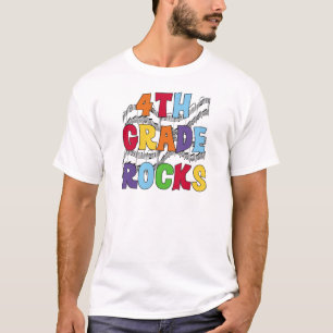 Multicolor 4th Grade Rocks Tshirts and Gifts