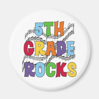 Multicolor 5th Grade Rocks Magnet