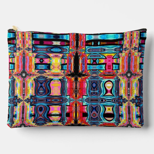 Multicolor Abstract Accessory Bag (Front)