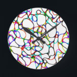 Multicolor Abstract Art Round Clock<br><div class="desc">... ... ... ... ... ... ... .</div>