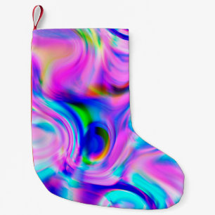 Multicolor abstract background. Colourful pattern. Small Christmas Stocking