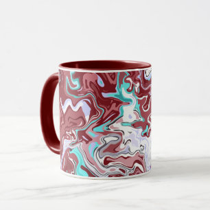 Multicolor Abstract Fluid Marble Design Mug