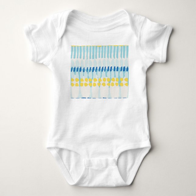 Multicolor Abstract Painted Seamless Background Baby Bodysuit (Front)