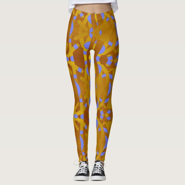 Multicolor abstract pattern "Ratti_Creative_Arts" Leggings (Front)