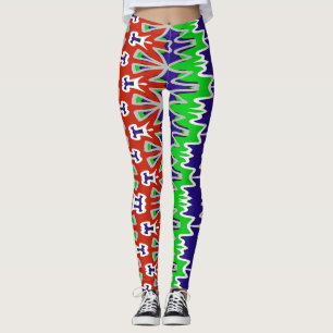 Multicolor abstract pattern "Ratti_Creative_Arts" Leggings