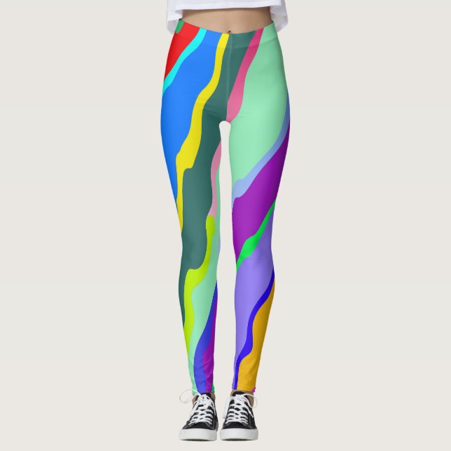 Multicolor abstract pattern "Ratti_Creative_Arts" Leggings (Front)