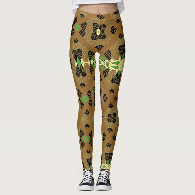 Multicolor abstract pattern "Ratti_Creative_Arts"  Leggings (Front)