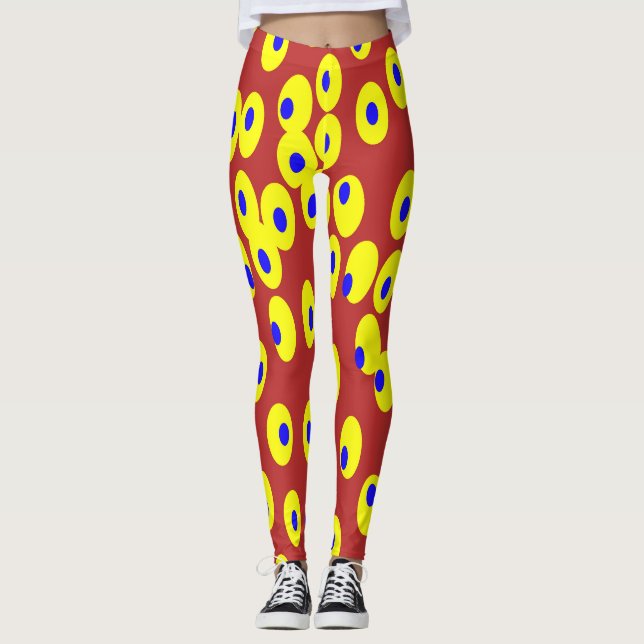 Multicolor abstract "Ratti_Creative_Arts" Leggings (Front)