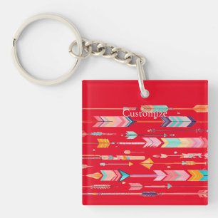 Multicolor Arrow Pattern Thunder_Cove Key Ring