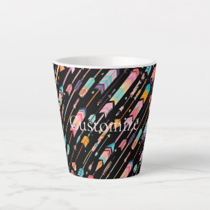 Multicolor Arrow Pattern Thunder_Cove Latte Mug