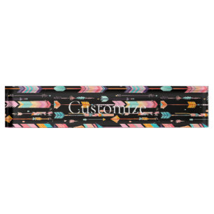 Multicolor Arrow Pattern Thunder_Cove Nameplate