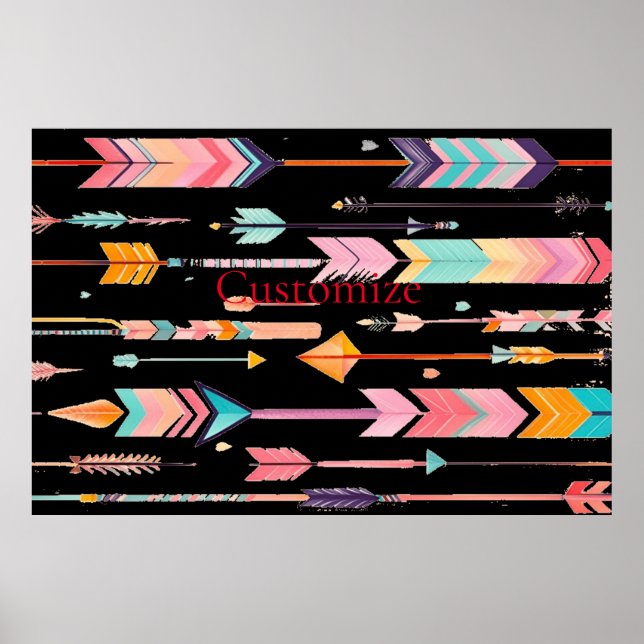 Multicolor Arrow Pattern Thunder_Cove Poster (Front)