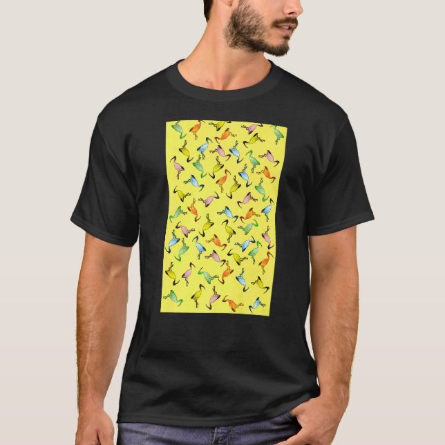 Multicolor Australian Bin Chicken Bird Pattern On  T-Shirt (Front)