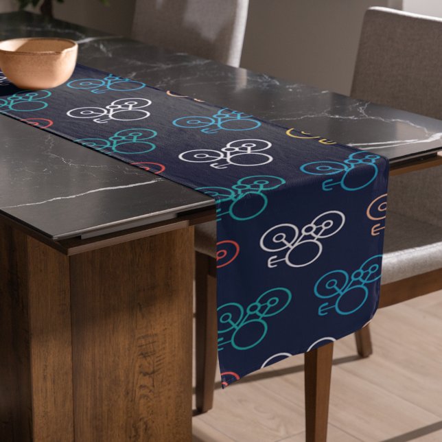 Multicolor Bicycle Pattern Long Table Runner (bicycle  table runner)