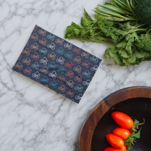 Multicolor Bicycle Pattern Tea Towel