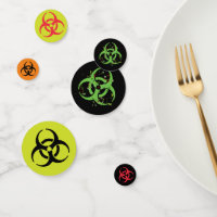 Multicolor Biohazard Symbol Confetti
