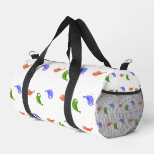 Multicolor birds duffle bag