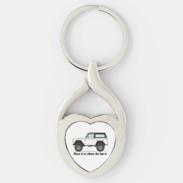 Multicolor Black Top  Key Ring (Front)