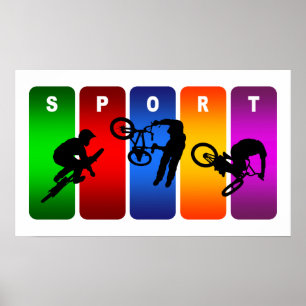 Multicolor BMX Emblem Poster