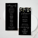 Multicolor Boho Fall Floral Wedding Program Programme<br><div class="desc">This multicolor boho fall floral wedding program is perfect for a rustic wedding. The design features green,  pink,  yellow,  purple,  white,  watercolor colourful meadow flowers.</div>