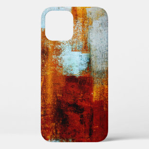 Multicolor brush strokes in oil structure. Grunge iPhone 12 Case