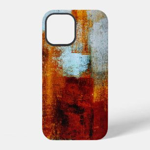 Multicolor brush strokes in oil structure. Grunge iPhone 12 Case